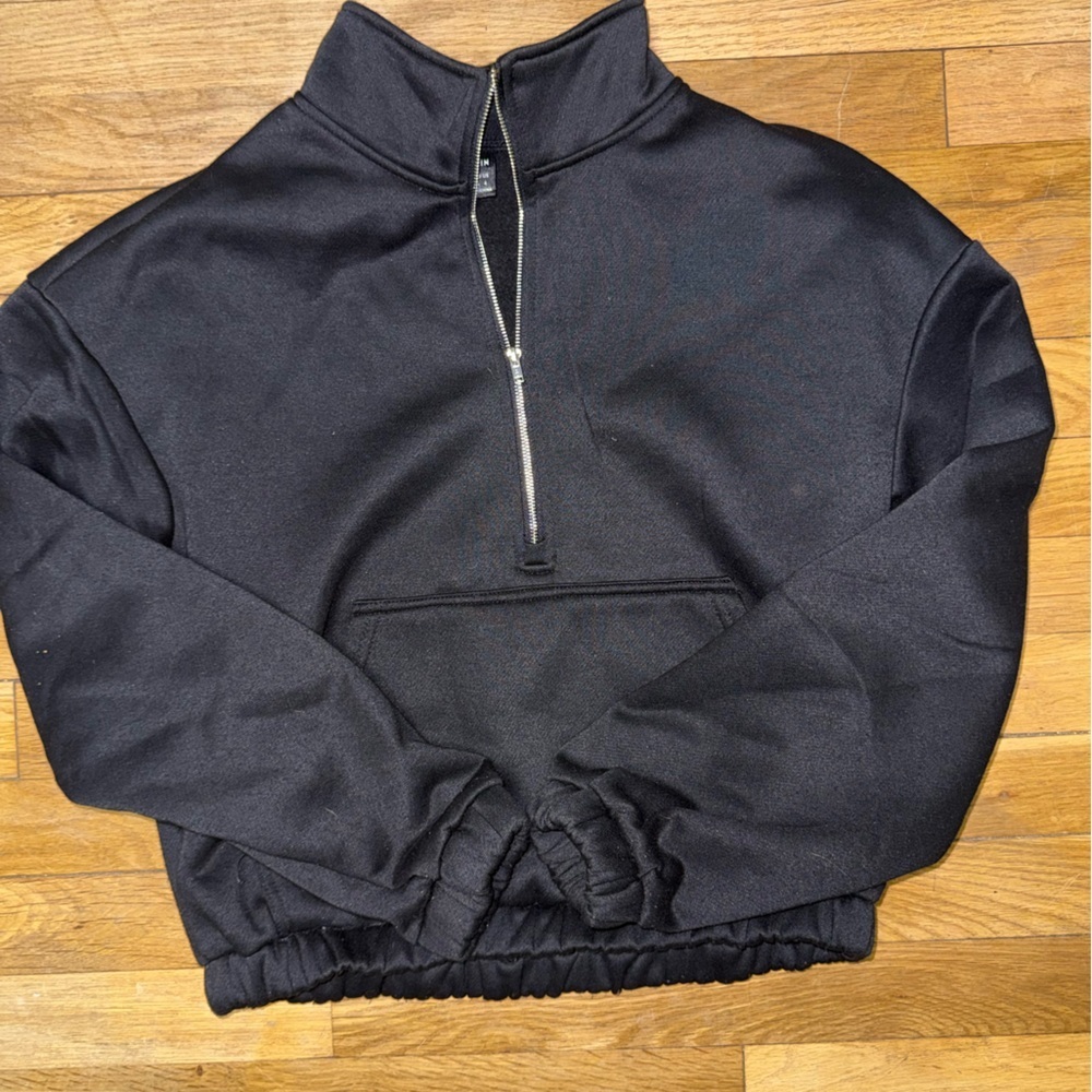 SHEIN Black Zip-Up Jacket